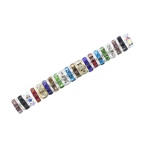 Zymoplas 100 Stück Strass Rondelle Spacer Perlen Schmuckzubehör liefert Kristall Multi Farben Lose Perlenkette, Gemischte Farbe, 8MM100 Stück Zymoplas 100 Stück Strass Rondelle Spacer Perlen Schmuckzubehör liefert Kristall Multi Farben Lose Perlenkette, Gemischte Farbe, 8MM100 Stück von Zymoplas