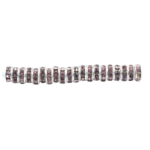 Zymoplas 100 Stück Strass Rondelle Spacer Perlen Schmuckzubehör liefert Kristall Multi Farben Lose Perlenkette, Violett, 8MM100 Stück Zymoplas 100 Stück Strass Rondelle Spacer Perlen Schmuckzubehör liefert Kristall Multi Farben Lose Perlenkette, Violett, 8MM100 Stück von Zymoplas