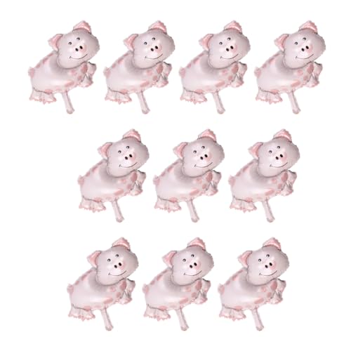 Zymoplas 10er Pack Geburtstagsballons aus Aluminium in Tierform für Hausballon Dekorationen, Arrangement, schöne Foto Requisiten, Party, Schwein Zymoplas 10er Pack Geburtstagsballons aus Aluminium in Tierform für Hausballon Dekorationen, Arrangement, schöne Foto Requisiten, Party, Schwein von Zymoplas