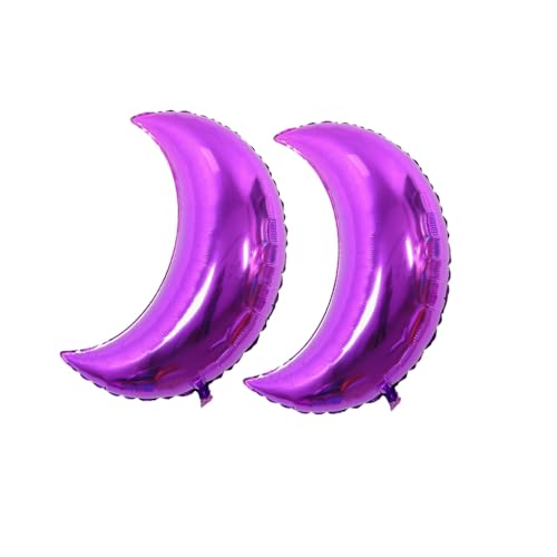 Zymoplas 2 Stück Geburtstagsballons Große Hausbedarf Mondförmige Atmosphäre Arrangement Elastischer Ballon für Babyparty, Violett Zymoplas 2 Stück Geburtstagsballons Große Hausbedarf Mondförmige Atmosphäre Arrangement Elastischer Ballon für Babyparty, Violett von Zymoplas