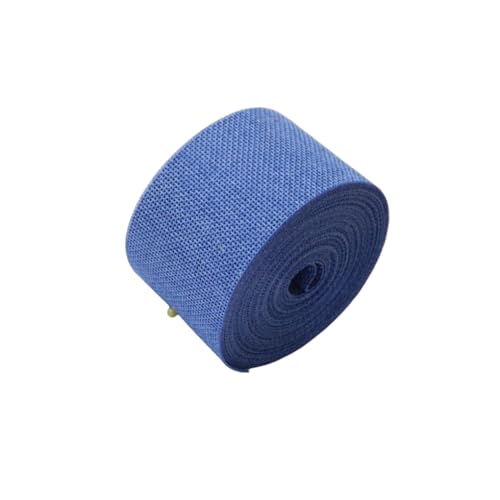 Zymoplas 5 CM Sackleinen Band Leinen DIY Handwerk Tragbare Natürliche Gewebte Rolle Flexible Modische Party Dekorationen Hochzeit Zuhause, Dunkelblau 1 von Zymoplas