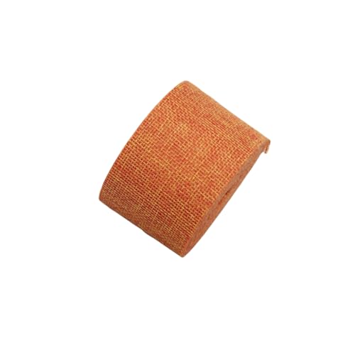 Zymoplas 5 CM Sackleinen Band Leinen DIY Handwerk Tragbare Natürliche Gewebte Rolle Flexible Modische Party Dekorationen Hochzeit Zuhause, Orange von Zymoplas