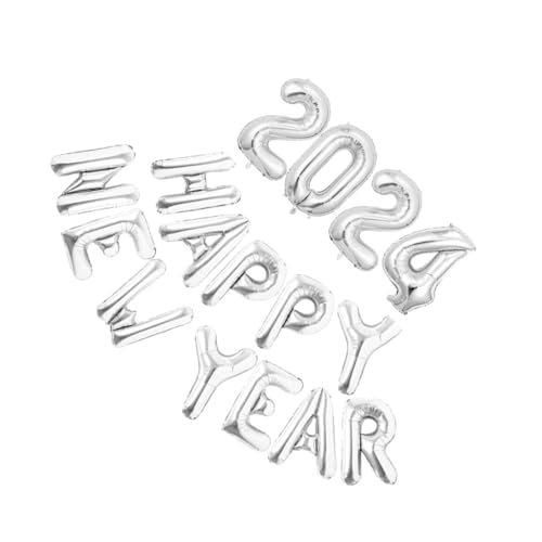 Zymoplas Aus Aluminiumfolie gefertigter Frohes Neues Jahr Ballon für langlebiges Metall 2024, sicher, ungiftig, nicht leicht zu platzen, breite Anwendung, Silber Zymoplas Aus Aluminiumfolie gefertigter Frohes Neues Jahr Ballon für langlebiges Metall 2024, sicher, ungiftig, nicht leicht zu platzen, breite Anwendung, Silber von Zymoplas