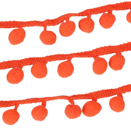 Zymoplas DIY Handwerk, Bommel Fransenbesatz, Nähen, vielseitig, mehrere Farben erhältlich, Polyester Pom Besatz, Ball Fransenband, Orange Zymoplas DIY Handwerk, Bommel Fransenbesatz, Nähen, vielseitig, mehrere Farben erhältlich, Polyester Pom Besatz, Ball Fransenband, Orange von Zymoplas