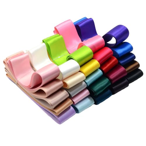 Zymoplas Double Face Ribbon DIY Arts Dekorative Weihnachtsfeier Favors String Geschenkverpackung zum Dekorieren Basteln, 26 Farben Zymoplas Double Face Ribbon DIY Arts Dekorative Weihnachtsfeier Favors String Geschenkverpackung zum Dekorieren Basteln, 26 Farben von Zymoplas