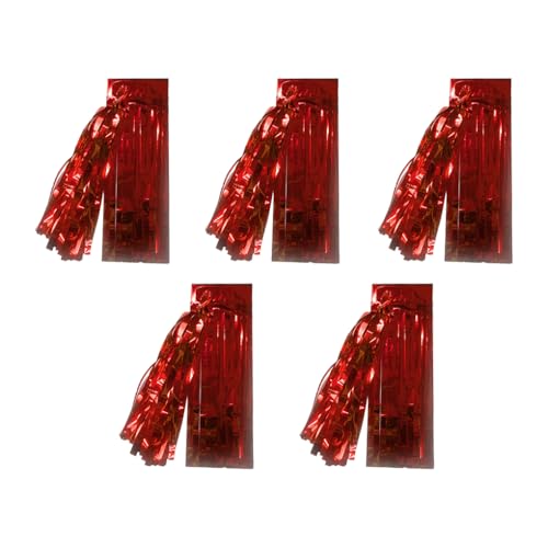 Zymoplas Einfache und zeitsparende Babyparty Tischdekoration, Ballonschwänze für Spaß, Papier Fuchsia Quastengirlande, Taschentücher, Papierquasten, Rot, Typ28, 14 Zoll von Zymoplas