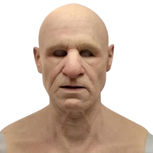Zymoplas Gruselige alte Mann Maske für Halloween Party, realistische Latex realistische Opa Masken, Halloween Endmaske, eins Zymoplas Gruselige alte Mann Maske für Halloween Party, realistische Latex realistische Opa Masken, Halloween Endmaske, eins von Zymoplas