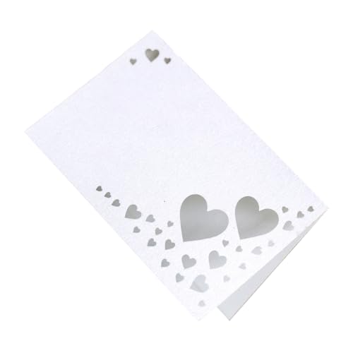 Zymoplas Hochzeits Namenskarten – elegante Tischdekoration mit glatter Oberfläche, gute Dekoration, herzförmige, ausgehöhlte Tisch Namenskarte, langlebig, Weiß Zymoplas Hochzeits Namenskarten – elegante Tischdekoration mit glatter Oberfläche, gute Dekoration, herzförmige, ausgehöhlte Tisch Namenskarte, langlebig, Weiß von Zymoplas