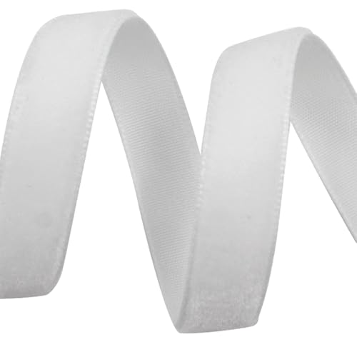 Zymoplas Mit Vertrauen glattes Samtband für atemberaubende DIY Projekte Polyester DIY dekoratives Samtband 50 Yards Band, Stil 2 von Zymoplas