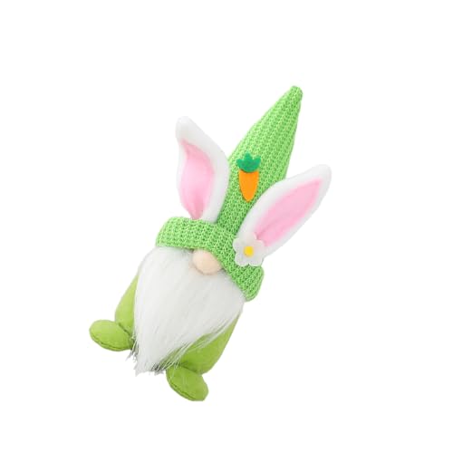 Zymoplas Osterdekoration Hasenpuppen Frühlingsparty Zubehör Indoor Outdoor Szene Layout Kaninchenohr GNOME Puppe Festivals Geschenke, Grün von Zymoplas