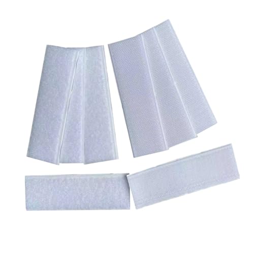Zymoplas Selbstklebendes Für Für MAGIC TAPE für den Rücken. Stabiles doppelseitiges Klebeband zur sicheren Fixierung. Doppelseitig klebendes Schnallenband, Weiss, 30 * 100mm pro Paar von Zymoplas