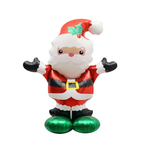 Zymoplas Verleihen Sie Party Ballon Weihnachten Charme mit exquisiten Mustern. Weihnachts Folienballons, Party Dekoration, Weihnachtsgeschenke, Mehrfarbig, Der Weihnachtsmann streckt sich von Zymoplas