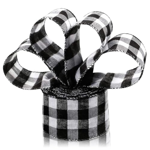 Zymoplas Weihnachten Drahtband Zubehör Plaid Sackleinen Stoff Weihnachten kariert Dekor Urlaub Party für Box Craft Wrapping Zymoplas Weihnachten Drahtband Zubehör Plaid Sackleinen Stoff Weihnachten kariert Dekor Urlaub Party für Box Craft Wrapping von Zymoplas
