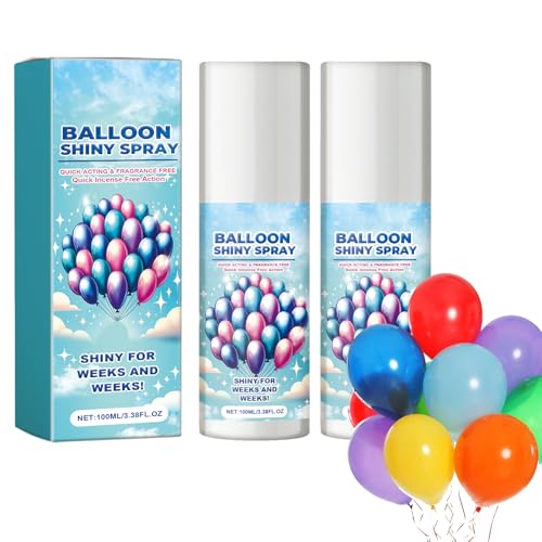 Ballon Shiny Spray, Ballon Glanzspray, Party Glow Spray für Latex-Ballons, Brillianter Shine-Effekt als Dekoration (03) von Zynewa