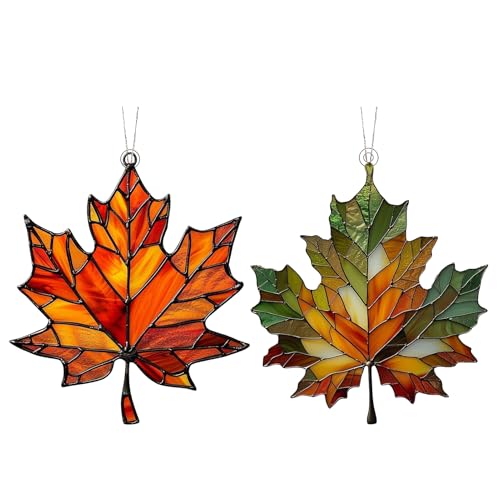 2 Stück Herbstdeko Fenster Hängend | Ahornblätter Gefärbte Acrylbehänge | Ahornblatt Anhänger Ornament | Ahornblatt Ornament Aus Gebeiztem Acryl Zum Aufhängen Am Fenster 2 Stück Herbstdeko Fenster Hängend | Ahornblätter Gefärbte Acrylbehänge | Ahornblatt Anhänger Ornament | Ahornblatt Ornament Aus Gebeiztem Acryl Zum Aufhängen Am Fenster von Zyntora