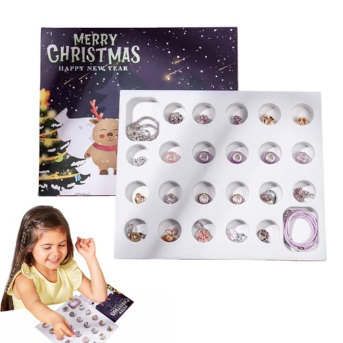 Zyntora Charm-Armband, Adventskalender, 24 Tage, Weihnachten, Mädchen, Kalender 2025, Schmuckherstellungs-Set für Freunde, Kinder, Teenager, Familie, Frauen, Mädchen, Tochter, Freundin, Jugendliche von Zyntora