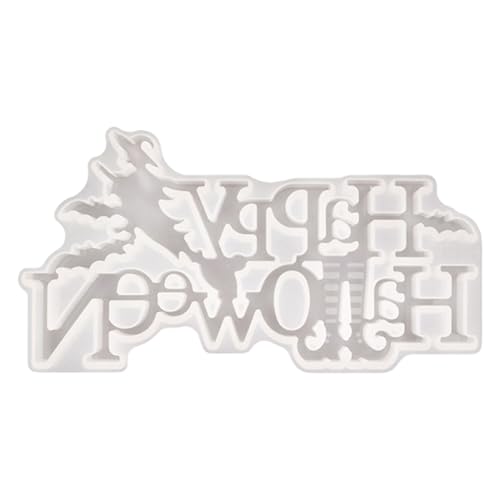 Zyntora Halloween Silikonformen | Frohes Halloween Buchstaben Türschilder Formen für Epoxidharz,Vielseitige Bastelhilfe für Kerzen Beton Ton Muffin Schokolade von Zyntora