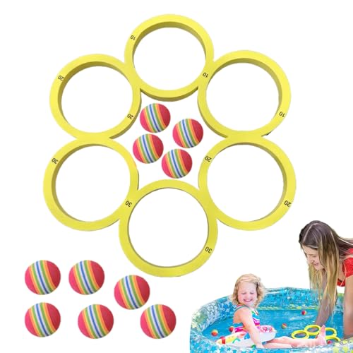 Zyntora Schwimmbad Schwimmendes Wurfspielzeug | Schwimmende Wurfbälle Für Erwachsene Und Kinder - Leichtes Buntes Schwimmzubehör Für Spaß Im Wasser von Zyntora