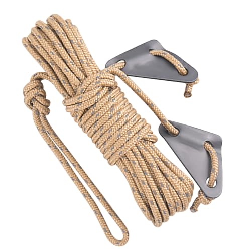 Zyntora Zeltleine,10 Meter Outdoor Spannleine Mit Aluminium-Spanner - Langes Campingzubehör Unisex Für Reisen Camping Garten Zyntora Zeltleine,10 Meter Outdoor Spannleine Mit Aluminium-Spanner - Langes Campingzubehör Unisex Für Reisen Camping Garten von Zyntora