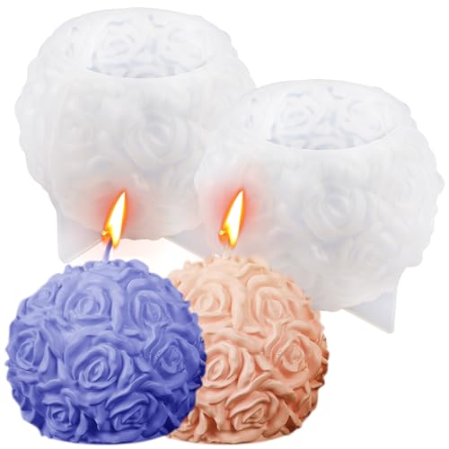 2 Stück Silikonform Blumenkugel Allium, Silikonform Blumen Kugel Zierlauch, Gießform Blumenkugel, Silikon Gießform Blumenkugel, Rosenkugel Silikonformen Kerzen für DIY Duftkerze Ornamente Geschenk 2 Stück Silikonform Blumenkugel Allium, Silikonform Blumen Kugel Zierlauch, Gießform Blumenkugel, Silikon Gießform Blumenkugel, Rosenkugel Silikonformen Kerzen für DIY Duftkerze Ornamente Geschenk von Zyren