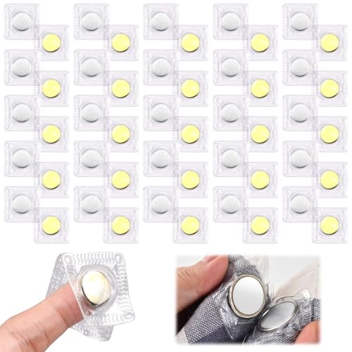 25 Paar Magnete Zum Einnähen, Versteckter Magnetverschlüss, Magnetverschluss Tasche, Unsichtbare Magnetknöpfe, Nähen Magnet Knopf, Magnetische Nähen Zubehör für Handtaschen Kleidung Lederhandwerk von Zyren