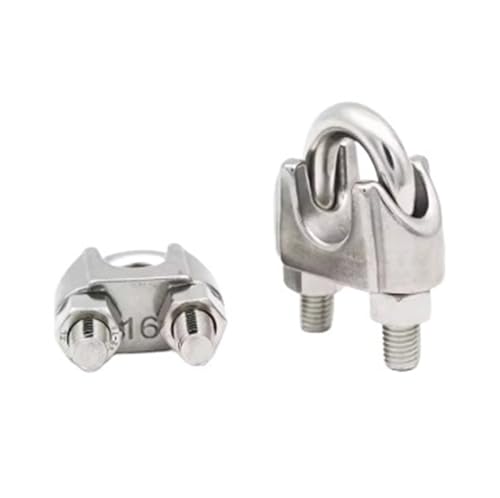1/4/10PC Silber Edelstahl U-Bolzen Typ Drahtseil Clip M2 M3 M4 M5 M6 M8 m10mm Klemme Bolzen Haushalt Hardware Arbeiten für Sanitärinstallationen, Wohngebäude(4pcs,M6) von ZythrXLate