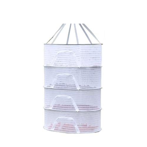 Faltbares Trockennetz for Lebensmittel, Anti-Mücken-Trockengestell, Hängekorb, Kräuter-Trockennetz for Blumen, Knospen, Pflanzen, Gemüse, Obst, Organizer für Wohnungen, Wäscherei(White 4 Layer-M) Faltbares Trockennetz for Lebensmittel, Anti-Mücken-Trockengestell, Hängekorb, Kräuter-Trockennetz for Blumen, Knospen, Pflanzen, Gemüse, Obst, Organizer für Wohnungen, Wäscherei(White 4 Layer-M) von ZythrXLate