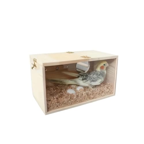 Holz Vogelhaus Nest Vögel Zucht Box Vogel Papagei Zucht Dekorative Käfige Haustier Zubehör Hause Balkon Dekoration für Garten, Hinterhof(M) von ZythrXLate