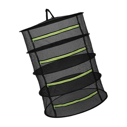 Kräuter-Trockenständer, Trockenkäfig, zusammenklappbar, leicht, for Aufhängen, Netznetz for Gemüse, Blumen, Garten, Outdoor, Ernte, Knospen, Hydrokultur für Wohnungen, Wäscherei(Four Layer) von ZythrXLate