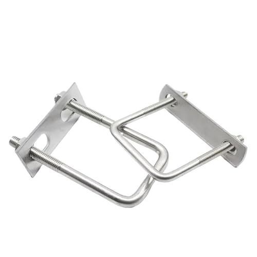 M10 M12 Quadratische Klemme U-Bolzen Rechtwinklige U-Schraube Klemmmuttern Platten Leitbleche U-Bolzen Set Edelstahl für Sanitärinstallationen, Wohngebäude(M10x100x190 2Sets) von ZythrXLate