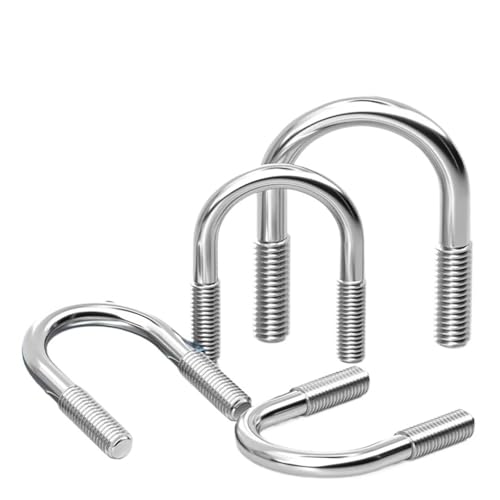 M6 M8 M10 M12 Edelstahl Rundbogen U-Bolzen U-Schraube U-förmige Klemme Rohr Rohr Befestigung Schnalle Clip Strap für Sanitärinstallationen, Wohngebäude(M12-1PCS,328mm) von ZythrXLate
