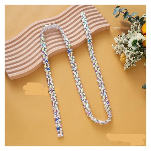Strasskette als Verzierung 1 Yard Strass-Kristall-Applikation, Besatz for Schärpen, Stirnbänder, Strass-Kette auf Hotfix-Perlen, Nähen for Brautkleider(Color2) von ZythrXLate