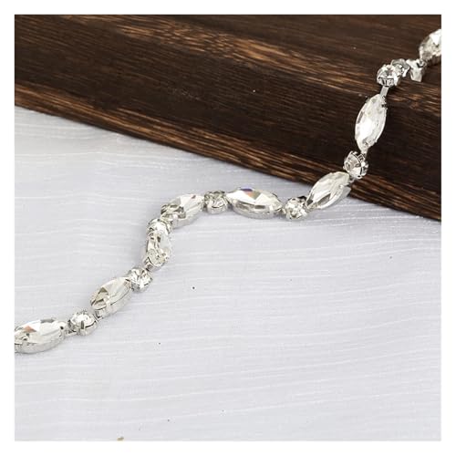 Strasskette als Verzierung Kristall Strass Trim Kette Glas Applikation Diy Nähen Auf Brautkleid(Style6 7x15mm) von ZythrXLate