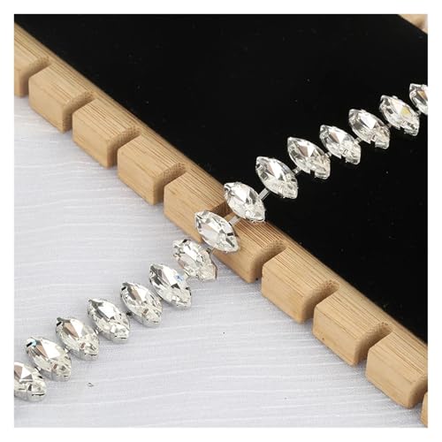 Strasskette als Verzierung Kristall Strass Trim Kette Glas Applikation Diy Nähen Auf Brautkleid(Type3 7x15mm) von ZythrXLate