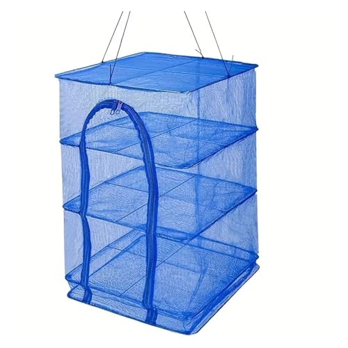 ZythrXLate Faltbarer Fischnetz-Trockenständer, Mehrzweck, for Kräuter, Meeresfrüchte, Obst, Stabiler, zusammenklappbarer Haushalts-Trockenständer für Wohnungen, Wäscherei von ZythrXLate