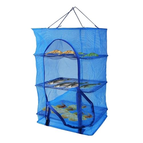 ZythrXLate Faltbarer Trockenkäfig, Fischnetz, hängendes Sonnen-Trockennetz for Falten von 3 Schichten, Gemüse, Kräutern, Fischen, Trocknernetz, Trockengestellen für Wohnungen, Wäscherei ZythrXLate Faltbarer Trockenkäfig, Fischnetz, hängendes Sonnen-Trockennetz for Falten von 3 Schichten, Gemüse, Kräutern, Fischen, Trocknernetz, Trockengestellen für Wohnungen, Wäscherei von ZythrXLate