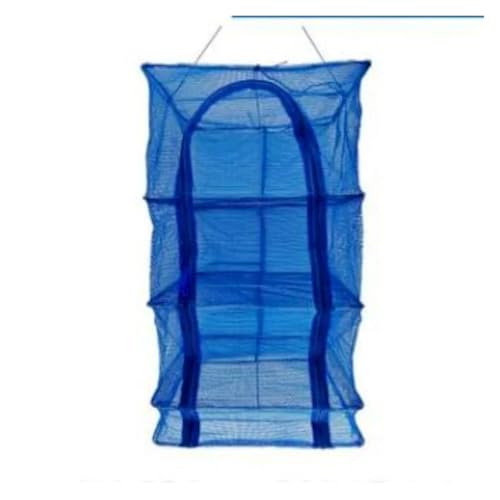 ZythrXLate Faltbares Trocknen Fischernetz Rack Hängen Gemüse Fisch Gerichte Trockner Kleiderbügel Fisch Fischernetz Angeln Zubehör für Wohnungen, Wäscherei(40X40X65) von ZythrXLate