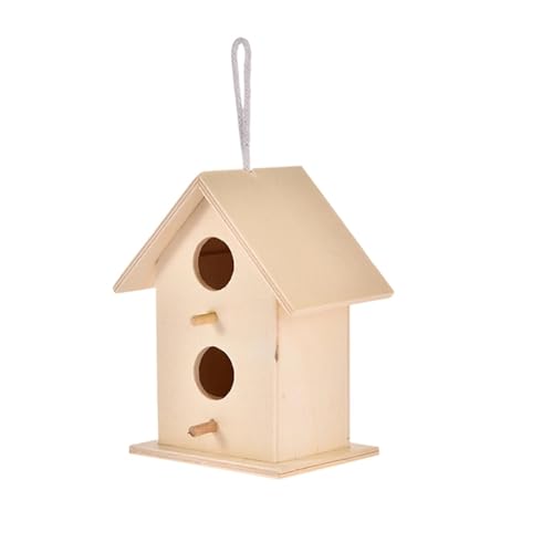 ZythrXLate Holz Vogel Haus Nest Vogel Nest Käfig Outdoor Vogelhaus Garten Hof Hängende Dekoration Handwerk Dropshipping für Garten, Hinterhof(Color 2) von ZythrXLate