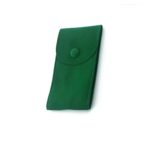 ZythrXLate Tragbare Uhrentasche, stoßfest, mit Samtverschluss, Schmuckschatulle, Uhrenverpackungsbeutel, Aufbewahrungstasche, Einzeluhrendisplay für Uhren, Uhrenarmbänder(Green) von ZythrXLate