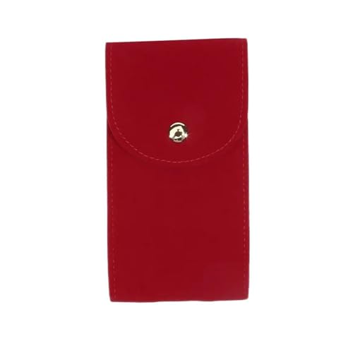 ZythrXLate Tragbare Uhrentasche, stoßfest, mit Samtverschluss, Schmuckschatulle, Uhrenverpackungsbeutel, Aufbewahrungstasche, Einzeluhrendisplay für Uhren, Uhrenarmbänder(Red) von ZythrXLate