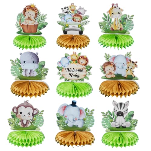 Zythem 9 Stück Wilde Tiere Honigwabe Mittelstücke Safari Dschungel Tiere Thema Party Tischdecker Dekor für Kindergeburtstag Baby Dusche Wald Theme Party Supplies Zythem 9 Stück Wilde Tiere Honigwabe Mittelstücke Safari Dschungel Tiere Thema Party Tischdecker Dekor für Kindergeburtstag Baby Dusche Wald Theme Party Supplies von Zythrem