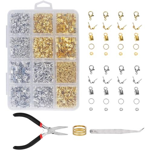 Zythrem 1273 Stück Schmuckherstellung Zubehör, Kettenverschluss, Verschlüsse für Armbänder, Offene Biegeringe, Crimpenden, Werkzeuge für Schmuckherstellung und Restauration Zythrem 1273 Stück Schmuckherstellung Zubehör, Kettenverschluss, Verschlüsse für Armbänder, Offene Biegeringe, Crimpenden, Werkzeuge für Schmuckherstellung und Restauration von Zythrem