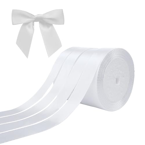 Zythrem 4 Stück Satinband Weiß 2cm, 23m Geschenkband Weiss Schleifenband Weiss, Weiss Stoffband Dekoband für Geschenkverpackung Basteln Geburtstag Taufe Hochzeit Deko Zythrem 4 Stück Satinband Weiß 2cm, 23m Geschenkband Weiss Schleifenband Weiss, Weiss Stoffband Dekoband für Geschenkverpackung Basteln Geburtstag Taufe Hochzeit Deko von Zythrem