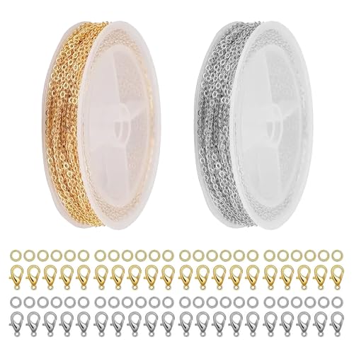 Zythrem 5m Gliederkette Meterware, Halskettenketten, Schmuckherstellung Zubehör, Kettenverschluss, Biegering, Schmuckherstellung für Halsketten, Ohrringe, Armbänder Zythrem 5m Gliederkette Meterware, Halskettenketten, Schmuckherstellung Zubehör, Kettenverschluss, Biegering, Schmuckherstellung für Halsketten, Ohrringe, Armbänder von Zythrem