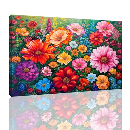 Blumen Malen Nach Zahlen Erwachsene mit Rahmen, Malen Nach Zahlen Bunt Paint by Numbers Adult Knitterfreie Leinwand Kit, DIY Handgemalt Ölgemälde Kreativ Set, Geschenke für Frauen 90X120CM,kk-26 Blumen Malen Nach Zahlen Erwachsene mit Rahmen, Malen Nach Zahlen Bunt Paint by Numbers Adult Knitterfreie Leinwand Kit, DIY Handgemalt Ölgemälde Kreativ Set, Geschenke für Frauen 90X120CM,kk-26 von Zyupwjyy