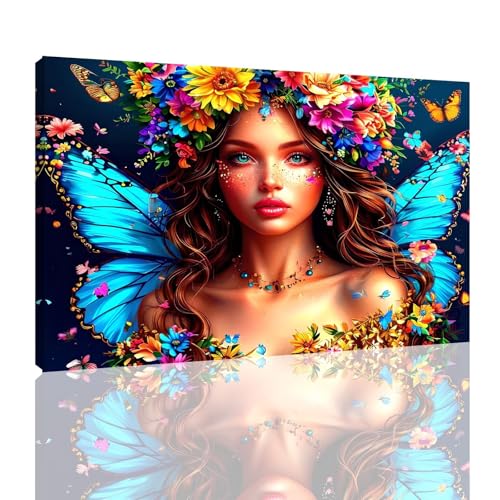 Schmetterling Malen Nach Zahlen Erwachsene mit Rahmen, Malen Nach Zahlen Frau Paint by Numbers Adult Knitterfreie Leinwand Kit, DIY Handgemalt Ölgemälde Kreativ Set, Geschenke für Frauen 70X100CM,kk-2 Schmetterling Malen Nach Zahlen Erwachsene mit Rahmen, Malen Nach Zahlen Frau Paint by Numbers Adult Knitterfreie Leinwand Kit, DIY Handgemalt Ölgemälde Kreativ Set, Geschenke für Frauen 70X100CM,kk-2 von Zyupwjyy