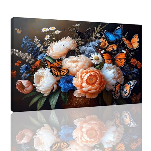 Schmetterling Malen Nach Zahlen Erwachsene mit Rahmen,Malen Nach Zahlen Blumen Paint by Numbers Adult Knitterfreie Leinwand Kit,DIY Handgemalt Ölgemälde Kreativ Set,Geschenke für Frauen 90X120CM,kk-24 Schmetterling Malen Nach Zahlen Erwachsene mit Rahmen,Malen Nach Zahlen Blumen Paint by Numbers Adult Knitterfreie Leinwand Kit,DIY Handgemalt Ölgemälde Kreativ Set,Geschenke für Frauen 90X120CM,kk-24 von Zyupwjyy