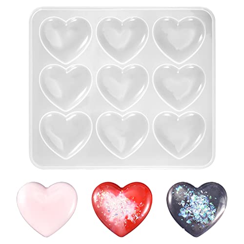Yingcen Herzförmige Silikonform Neun Gitter Gussform Liebe Herz 3D Liebesherz Harzformen für DIY Basteln Seifen Fertigkeiten Silikon Herz Anhänger Formen Für Harz Yingcen Herzförmige Silikonform Neun Gitter Gussform Liebe Herz 3D Liebesherz Harzformen für DIY Basteln Seifen Fertigkeiten Silikon Herz Anhänger Formen Für Harz von Generic