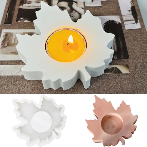 Silikonform Kerzenhalter Ahornblatt,Silikonformen Gießformen Herbst,Thanksgiving Ahornblatt Silikon Form,Herbstdeko Silikonform Ahornblatt Kerzenhalter,Thanksgiving DIY Basteln Dekoration von a ray of sunshine