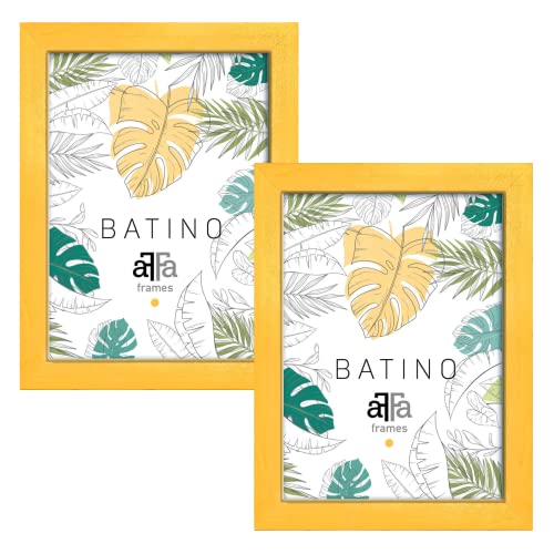 aFFa frames, Batino, 2er Set Bilderrahmen Holz, photo frame, holzrahmen mit Acrylglasfront, HDF-Hintergrund, bilderrahmen Gelb, A4, 21x29,7 cm aFFa frames, Batino, 2er Set Bilderrahmen Holz, photo frame, holzrahmen mit Acrylglasfront, HDF-Hintergrund, bilderrahmen Gelb, A4, 21x29,7 cm von aFFa frames